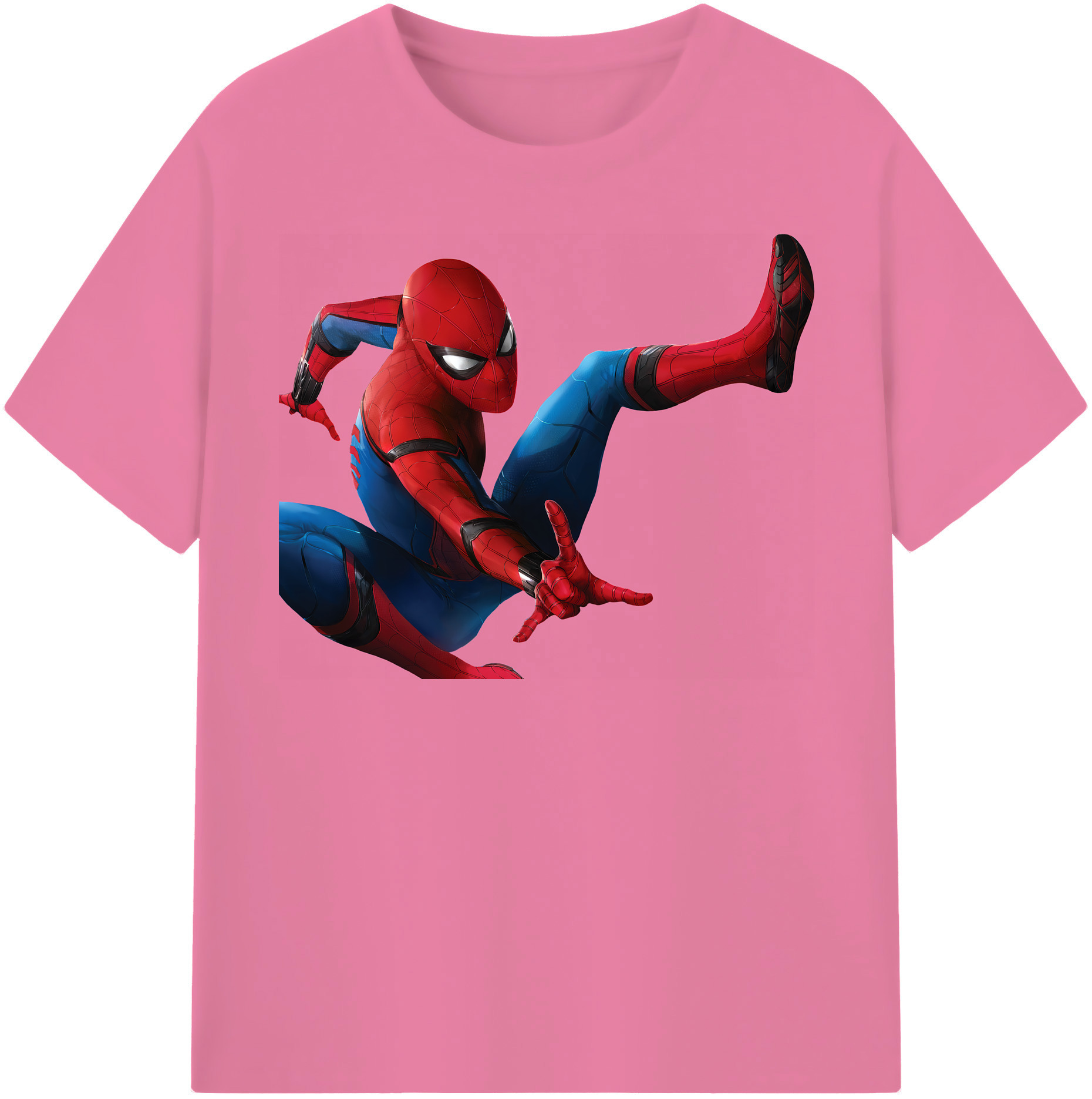 （画像用） Spider Man スパイダーマン 綿100％半袖Tシャツ（フロントプリント）